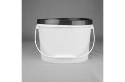 China 5.5L Oval Plastic Packaging Bucket Customized With A Lid And Hand Pull supplier