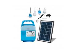 China 6000Mah Battery 6V Solar Home Lighting System 250mm With Radio Bluetooth MP3 supplier