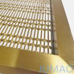 Brass Metal Wire Mesh Room Divider Partition For Sofa Background Wall