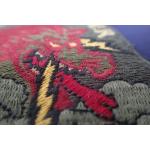 Semicircle Shape Custom Embroidery Patches For Jackets Laser Cut Basis Finishing