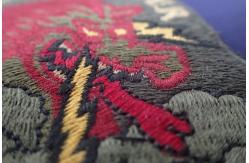 China Semicircle Shape Custom Embroidery Patches For Jackets Laser Cut Basis Finishing supplier