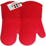 Skidproof Oven Mitts Pot Holder , Waterproof kitchen mitts and potholders for sale