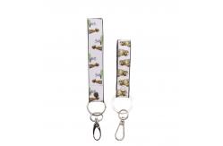 China Sublimation Blank PU Leather Wristlet Keychain Custom Wrist Lanyards supplier