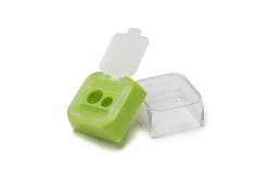 China Portable Manual Square Pencil Sharpener Transparent Lid supplier