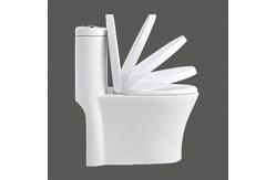 China MAP1000 Chair Height One Piece Skirted Toilets With Concealed Trapways Siphon supplier