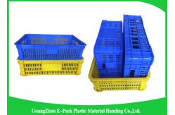 China 50.4L HDPE Plastic Food Crates / scratch proof stackable plastic storage bins supplier
