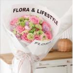Waterproof and simple flower bouquet wrapping paper, white English flower wrapping paper, floral pearlescent paper, gift and present materials for sale