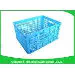 Mesh Vegetablestacking Storage Boxes , Large Big Plastic Packing Crates Collapsible
