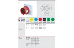 China 3 P 32A IP44 Protection Degree Industrial Plug Socket 230v With Long Life supplier