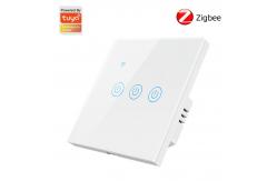 China 86×86mm Zigbee Light Switch FCC 1 Gang 2 Way Smart Switch Timer supplier