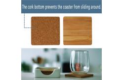 China square shape bamboo tea coaster coaster set for hot selling and high quality supplier