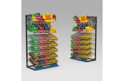 China Customized Point Of Sales Displays Candy Display Rack With Adjustable Trays supplier