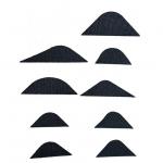 Small Size Hook And Loop Patches Black Hook And Loop Fastener for sale
