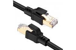 China Black 25Gbps Copper Cat8 Patch Cable Super Fast Transmission Rj45 Cat8 Cable supplier