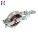 SHT Grounding Wire Stringing Blocks / 20KN Cast Steel Sheave Stringing Block for sale