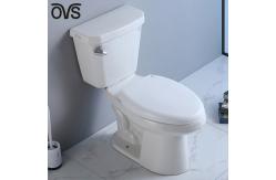 China S-trap 300mm elongated two piece toilet syphon flush Ceramic Smooth Sided supplier