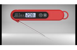 China Waterproof Meat Cooking Thermometer Folding Probe Instant Read Food Cooking Thermometer supplier