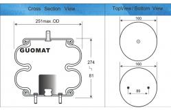 China Durable Contitech Air Spring FD200-19 450 Firestone W013586940 For Histeer 10305 supplier