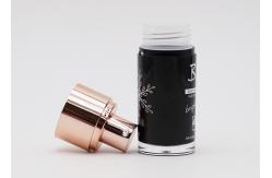 China 30ml Black Coating Inside Airless Spray Bottle With White Snowflake Screen Printing supplier