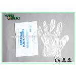 High Density Disposable Short Clear Plastic Gloves With CE / ISO