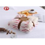 Jacquard Coral Sherpa Fleece Blanket , 100% Poly Fleece Blankets Double Layer soft for sale