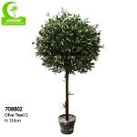 Anti Aging 110cm High Artificial Foliage Tree , Olive Tree Faux Plant Realistic for sale