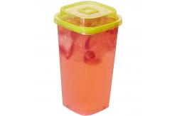 China Square 24Oz 500ml Boba Bubble Plastic PP Cups Single Wall supplier
