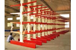 China Cold Rolling Steel Cantilever Storage Racks With Multi - Level , Blue / Orange supplier