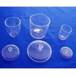 Small Size Quartz Urn , Fused Silica Substrates High Precision With Glass Cap for sale