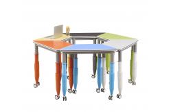 China Modern Height Adjustable Melamine Board Training Room Tables And Chairs supplier