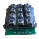 Illuminated Indoor Access Control Zinc Alloy Metal Keypad With 12 Keys for sale