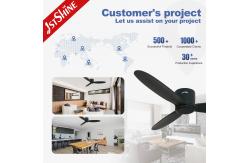 China 52'' Noiseless Motor Remote LED Ceiling Fan With 3 Wood Blades supplier