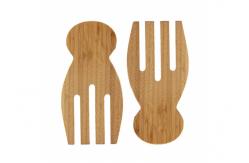 China Sustainable Set Includes large Sbowl and Matching Salad Servers Bamboo Salad Set supplier