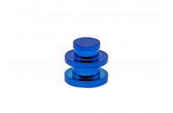 China Shiny Blue Aluminum Perfume Cap FEA15mm Thread Shape supplier
