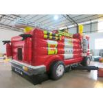 Customized Funny Firetruck Bounce House Inflatable Jumping House For Kids