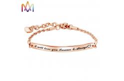 China ODM Supported SS304 Custom Engraved Womens Bracelet supplier