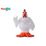 Festival Party Decor White Inflatable Cartoon Characters 13ft Animal Chicken Rooster Model for sale