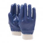 Blue Nitrile Coated Thermal Work Gloves For Chemical / Oil Handling Protection for sale