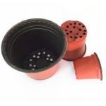 Custom design double color red color garden plastic pots for flower tree nursery for sale