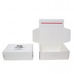 Rectangle White Corrugated Mailer Boxes Zipper Cardboard Box For Gift Packaging for sale