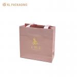 Custom Color Pink Present Paper Packaging Bags Gift Shipping Bag Logo Printed for sale