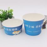 Cold Food Salad Eco Paper Bowls Kraft Bowl 750ml Custom Logo for sale