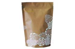 China Stand Up Kraft Paper Coffee Packaging Bag with Pattern Design supplier