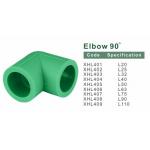 China 90° Injection Moulding Welding Ppr Pipe Elbow for sale