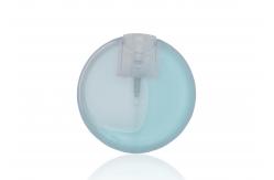 China 25ml PP Empty Plastic Spray Bottle Credit Card Shape Circle Frosted Clear supplier