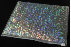 China 220x160mm Shiny Holographic Bubble Envelope Mailers with Zipper Cosmetic Bubble Jiffy Bag supplier