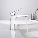 Hotel Villa Stainless Steel Mixer Tap Bathroom Single Lever Wash Basin Faucet for sale