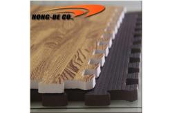 China 3/8inch Thick Wood Grain Foam Playmat / 24X24 Eva Foam Interlocking Tiles supplier