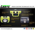 OLED Screen Cordless Miners Cap Lamp 18650 6800mA Battery Capacit Support USB Charging for sale