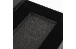 China Magnet Paper Rigid Packaging Box Black Collapsible With Foam supplier